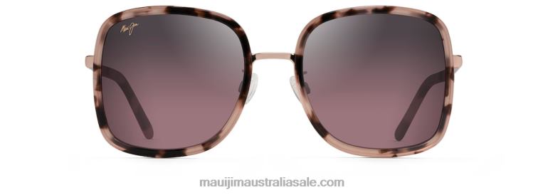 Pua Polarized Fashion Sunglasses Maui Jim TVVRT81 Pink Tortoise with Rose Gold/Rose