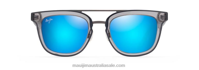 Relaxation Mode Polarized Fashion Sunglasses Maui Jim TVVRT160 Translucent Dove Grey/Blue Hawaii