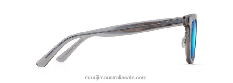 Relaxation Mode Polarized Fashion Sunglasses Maui Jim TVVRT160 Translucent Dove Grey/Blue Hawaii