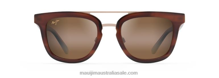 Relaxation Mode Polarized Fashion Sunglasses Maui Jim TVVRT161 Tortoise with Ivory Interior/HCL Bronze