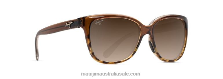Starfish Polarized Fashion Sunglasses Maui Jim TVVRT281 Translucent Chocolate with Tortoise/HCL Bronze