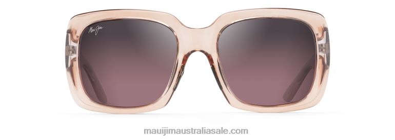 Two Steps Polarized Fashion Sunglasses Maui Jim TVVRT95 Transparent Pink/Rose