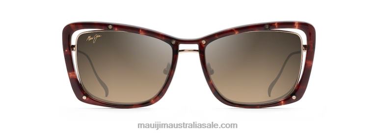 Adrift Polarized Luxury Sunglasses Maui Jim TVVRT252 Tortoise with Shiny Gold/HCL Bronze