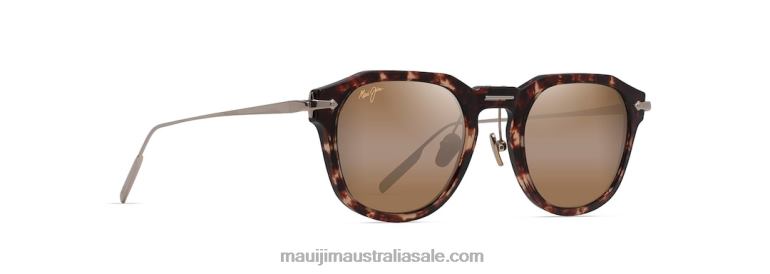 Alika Polarized Luxury Sunglasses Maui Jim TVVRT43 Tortoise with Gold/HCL Bronze