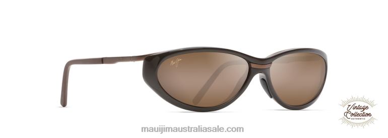 Oasis Polarized Vintage Sunglasses Maui Jim TVVRT441 Gloss Dark Brown/HCL Bronze