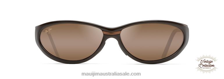Oasis Polarized Vintage Sunglasses Maui Jim TVVRT441 Gloss Dark Brown/HCL Bronze