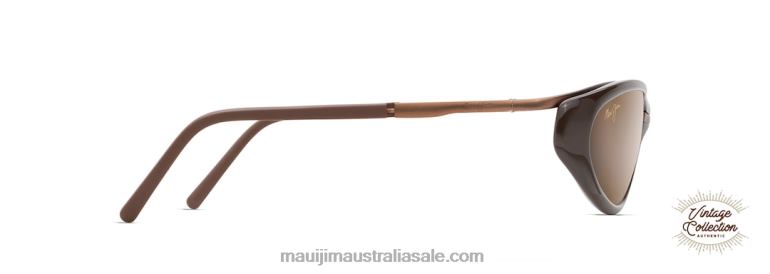 Oasis Polarized Vintage Sunglasses Maui Jim TVVRT441 Gloss Dark Brown/HCL Bronze