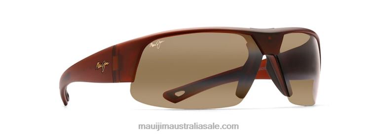 Switchbacks Polarized Shield Sunglasses Maui Jim TVVRT426 Matte Rootbeer/HCL Bronze
