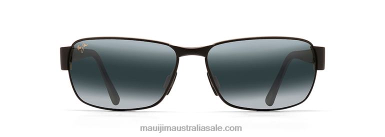 Black Coral Polarized Rectangular Sunglasses Maui Jim TVVRT435 Matte Black/Neutral Grey