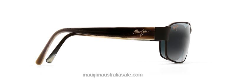 Black Coral Polarized Rectangular Sunglasses Maui Jim TVVRT435 Matte Black/Neutral Grey