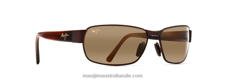 Black Coral Polarized Rectangular Sunglasses Maui Jim TVVRT436 Matte Bronze/HCL Bronze