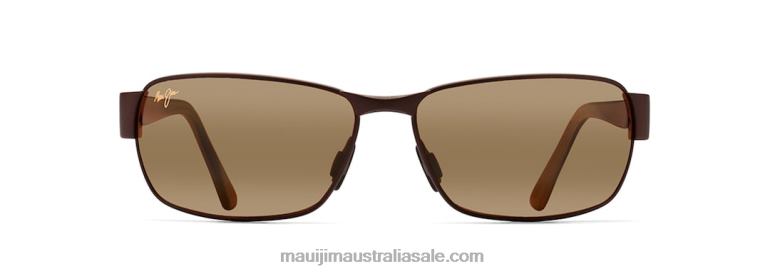 Black Coral Polarized Rectangular Sunglasses Maui Jim TVVRT436 Matte Bronze/HCL Bronze