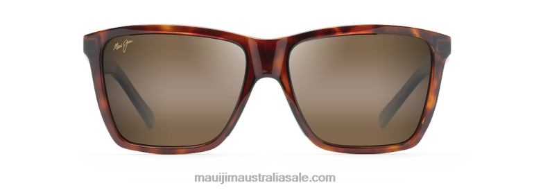 Cruzem Polarized Rectangular Sunglasses Maui Jim TVVRT210 Tortoise/HCL Bronze