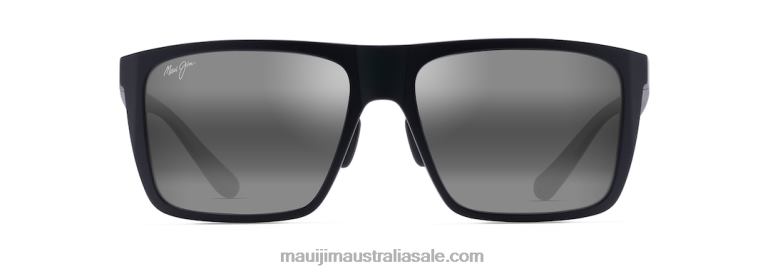 Honokalani Polarized Rectangular Sunglasses Maui Jim TVVRT3 Matte Black/Neutral Grey