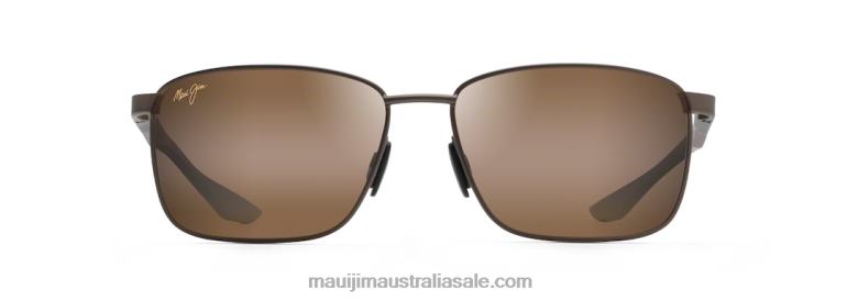 Ka\'Ala Polarized Rectangular Sunglasses Maui Jim TVVRT168 Bronze/HCL Bronze