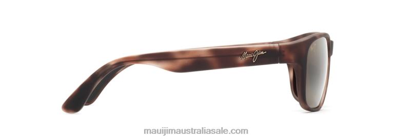 Mixed Plate Polarized Rectangular Sunglasses Maui Jim TVVRT418 Matte Tortoise Rubber/HCL Bronze