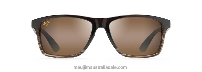 Onshore Polarized Rectangular Sunglasses Maui Jim TVVRT368 Chocolate Fade/HCL Bronze