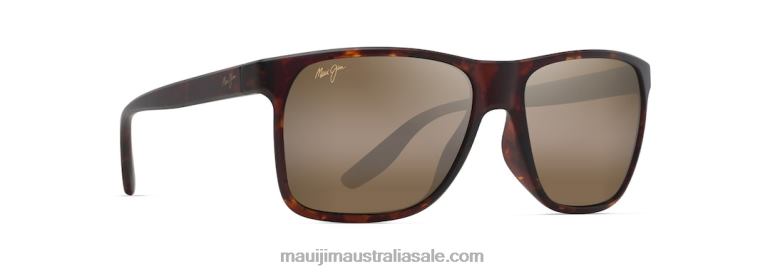 Pailolo Polarized Rectangular Sunglasses Maui Jim TVVRT39 Matte Tortoise/HCL Bronze