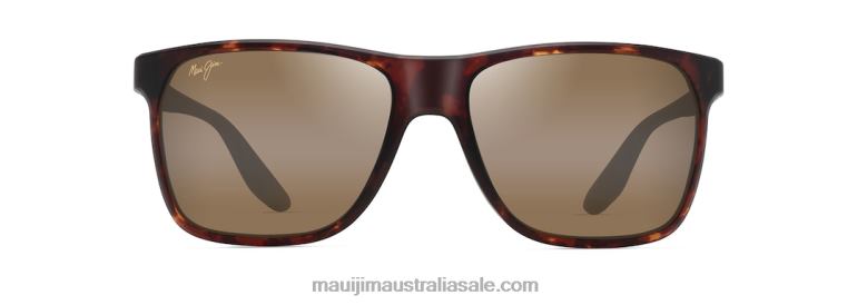 Pailolo Polarized Rectangular Sunglasses Maui Jim TVVRT39 Matte Tortoise/HCL Bronze