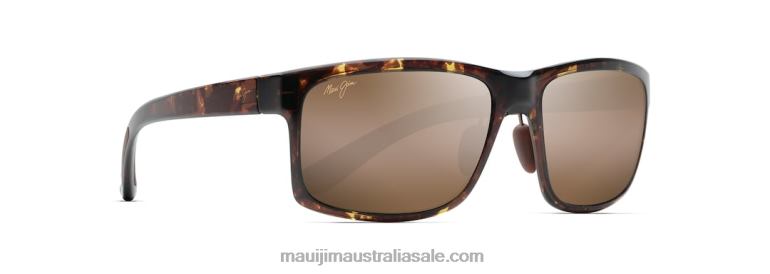 Pokowai Arch Polarized Rectangular Sunglasses Maui Jim TVVRT345 Olive Tortoise/HCL Bronze