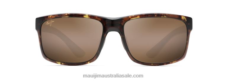 Pokowai Arch Polarized Rectangular Sunglasses Maui Jim TVVRT345 Olive Tortoise/HCL Bronze