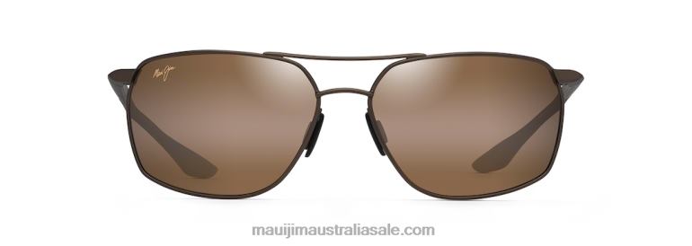 Pu\'U Kukui Polarized Rectangular Sunglasses Maui Jim TVVRT101 Bronze/HCL Bronze