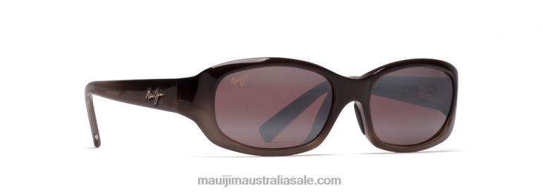 Punchbowl Polarized Rectangular Sunglasses Maui Jim TVVRT410 Chocolate Fade/Rose