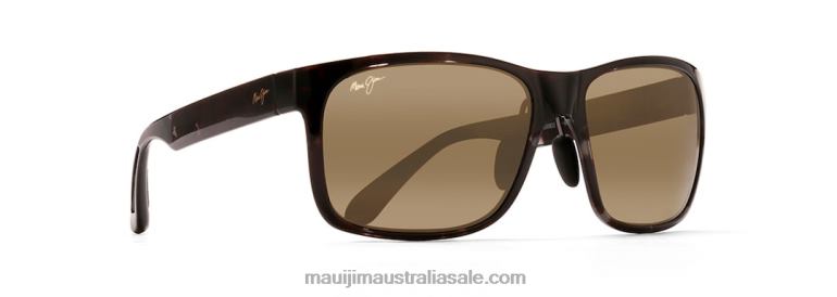 Red Sands Polarized Rectangular Sunglasses Maui Jim TVVRT304 Grey Tortoise/HCL Bronze