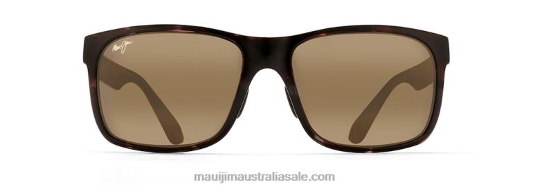 Red Sands Polarized Rectangular Sunglasses Maui Jim TVVRT304 Grey Tortoise/HCL Bronze