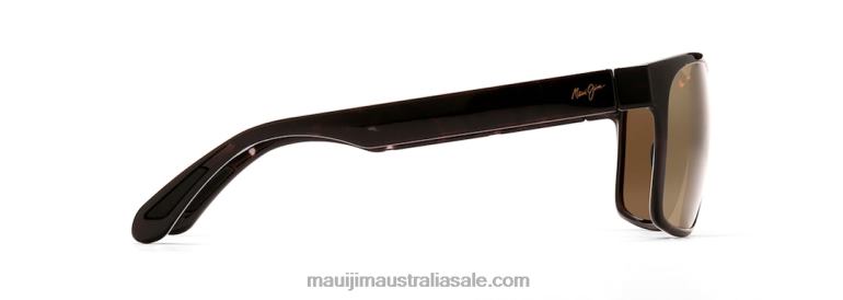 Red Sands Polarized Rectangular Sunglasses Maui Jim TVVRT304 Grey Tortoise/HCL Bronze