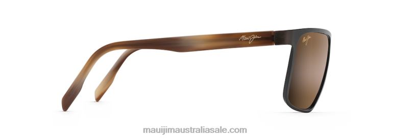 Wana Polarized Rectangular Sunglasses Maui Jim TVVRT217 Brushed Chocolate/HCL Bronze