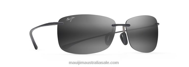 Akau Polarized Rimless Sunglasses Maui Jim TVVRT237 Matte Grey/Neutral Grey
