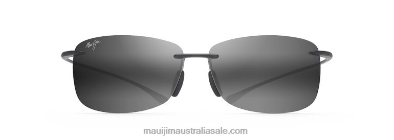 Akau Polarized Rimless Sunglasses Maui Jim TVVRT237 Matte Grey/Neutral Grey