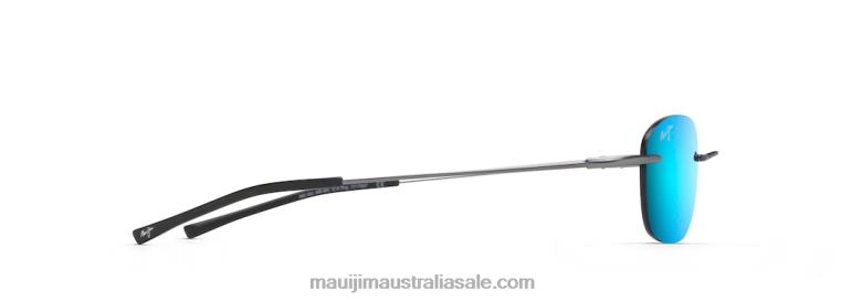 Aki Aki Polarized Rimless Sunglasses Maui Jim TVVRT181 Gunmetal/Blue Hawaii