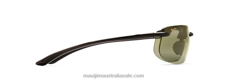 Banyans Asian Fit Polarized Rimless Sunglasses Maui Jim TVVRT445 Gloss Black/HT