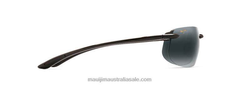 Banyans Polarized Rimless Sunglasses Maui Jim TVVRT284 Gloss Black/Neutral Grey