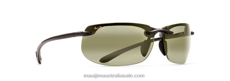Banyans Polarized Rimless Sunglasses Maui Jim TVVRT285 Gloss Black/HT
