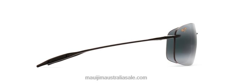 Breakwall Polarized Rimless Sunglasses Maui Jim TVVRT286 Gloss Black/Neutral Grey