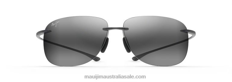 Hikina Polarized Rimless Sunglasses Maui Jim TVVRT268 Matte Grey/Neutral Grey