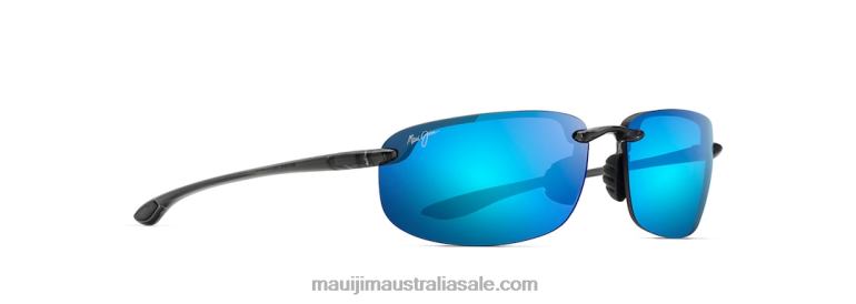 Ho'Okipa Polarized Rimless Sunglasses Maui Jim TVVRT391 Smoke Grey/Blue Hawaii
