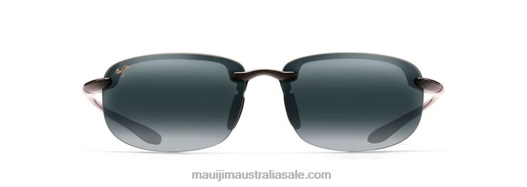 Ho\'Okipa Reader Polarized Rimless Sunglasses Maui Jim TVVRT337 Gloss Black/Neutral Grey
