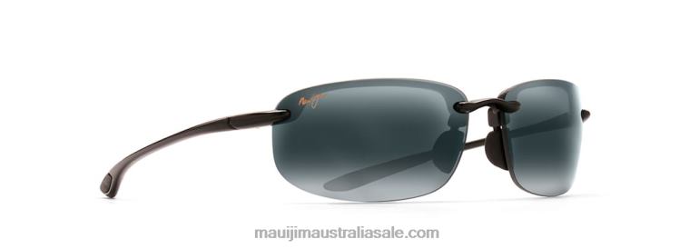 Ho'Okipa Reader Universal Fit Polarized Rimless Sunglasses Maui Jim TVVRT437 Gloss Black/Neutral Grey