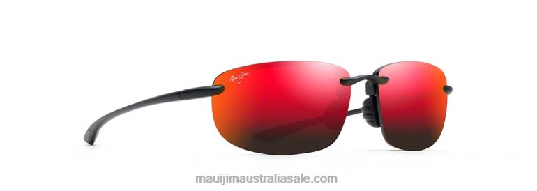 Ho'Okipa Universal Fit Polarized Rimless Sunglasses Maui Jim TVVRT183 Matte Black/HAWAII LAVA