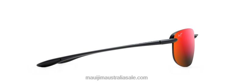 Ho\'Okipa Universal Fit Polarized Rimless Sunglasses Maui Jim TVVRT183 Matte Black/HAWAII LAVA