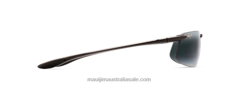 Kanaha Asian Fit Polarized Rimless Sunglasses Maui Jim TVVRT442 Gloss Black/Neutral Grey