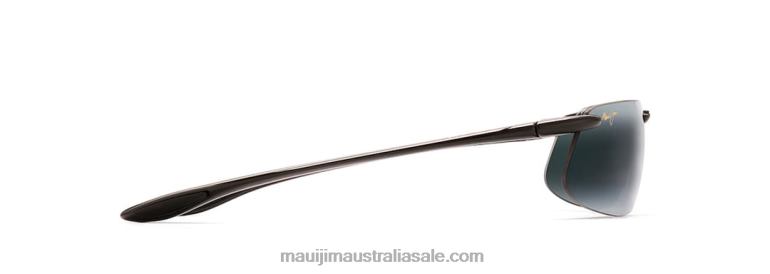 Kanaha Polarized Rimless Sunglasses Maui Jim TVVRT386 Gloss Black/Neutral Grey