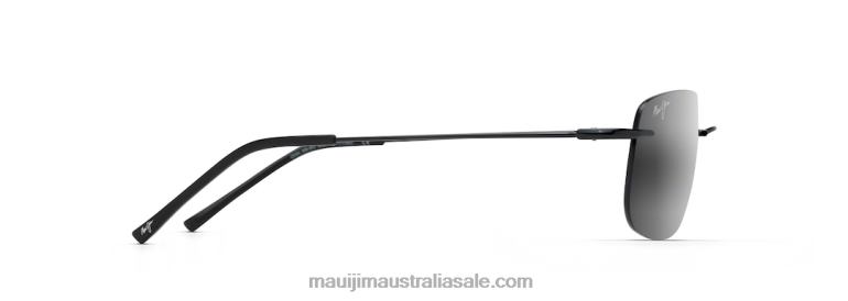 Ohai Polarized Rimless Sunglasses Maui Jim TVVRT178 Gloss Black/Neutral Grey