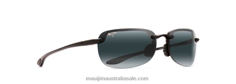 Sandy Beach Asian Fit Polarized Rimless Sunglasses Maui Jim TVVRT446 Gloss Black/Neutral Grey
