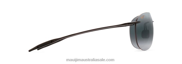 Sugar Beach Polarized Rimless Sunglasses Maui Jim TVVRT430 Gloss Black/Neutral Grey