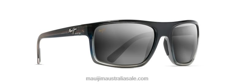 Byron Bay Polarized Wrap Sunglasses Maui Jim TVVRT416 Marlin/Neutral Grey